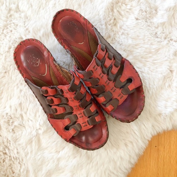 Ariat Shoes - ARIAT Red Leather Sandals Size 6.5